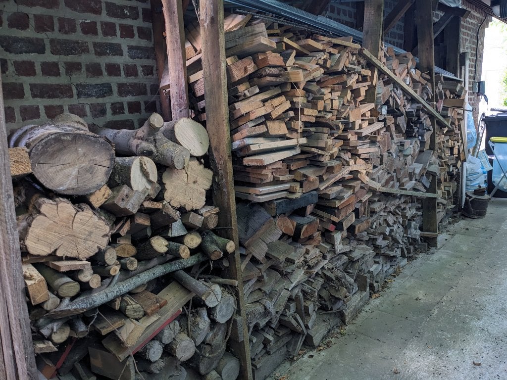brandhout, Ophalen, Blokken