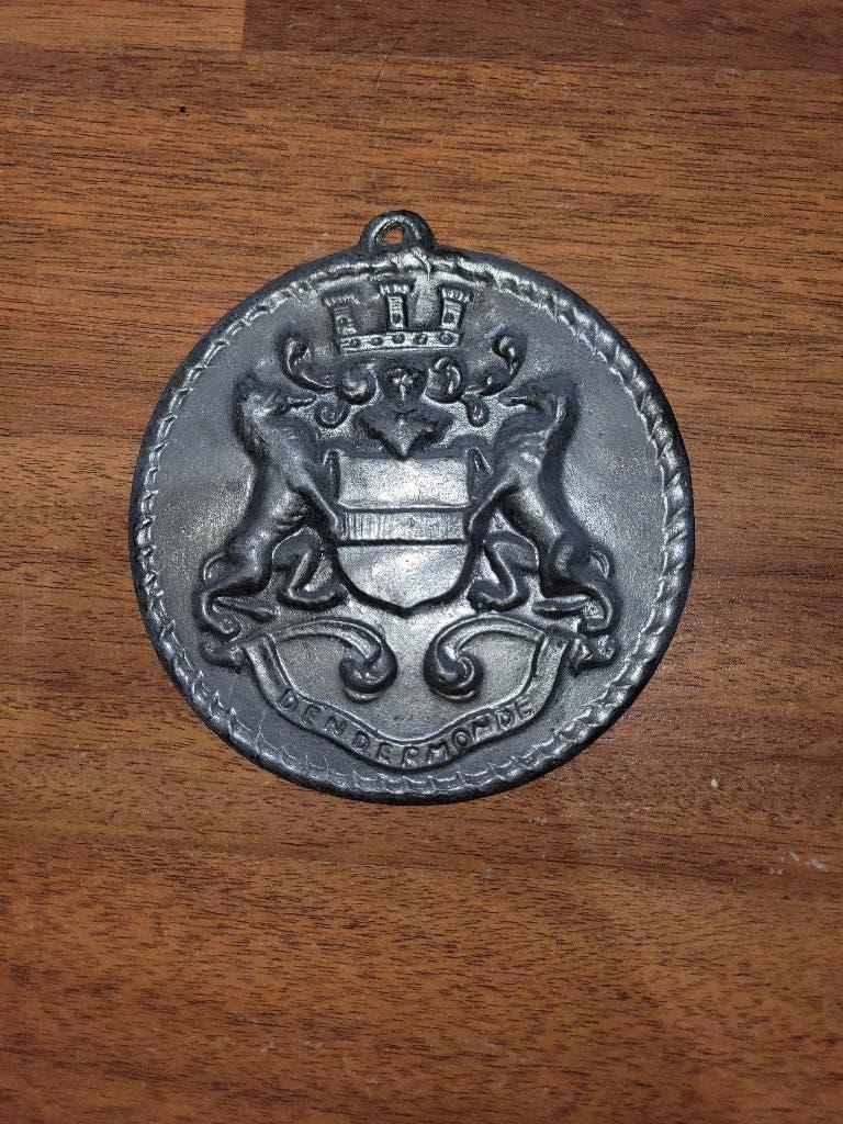 Tinnen bord Dendermonde, Ophalen of Verzenden