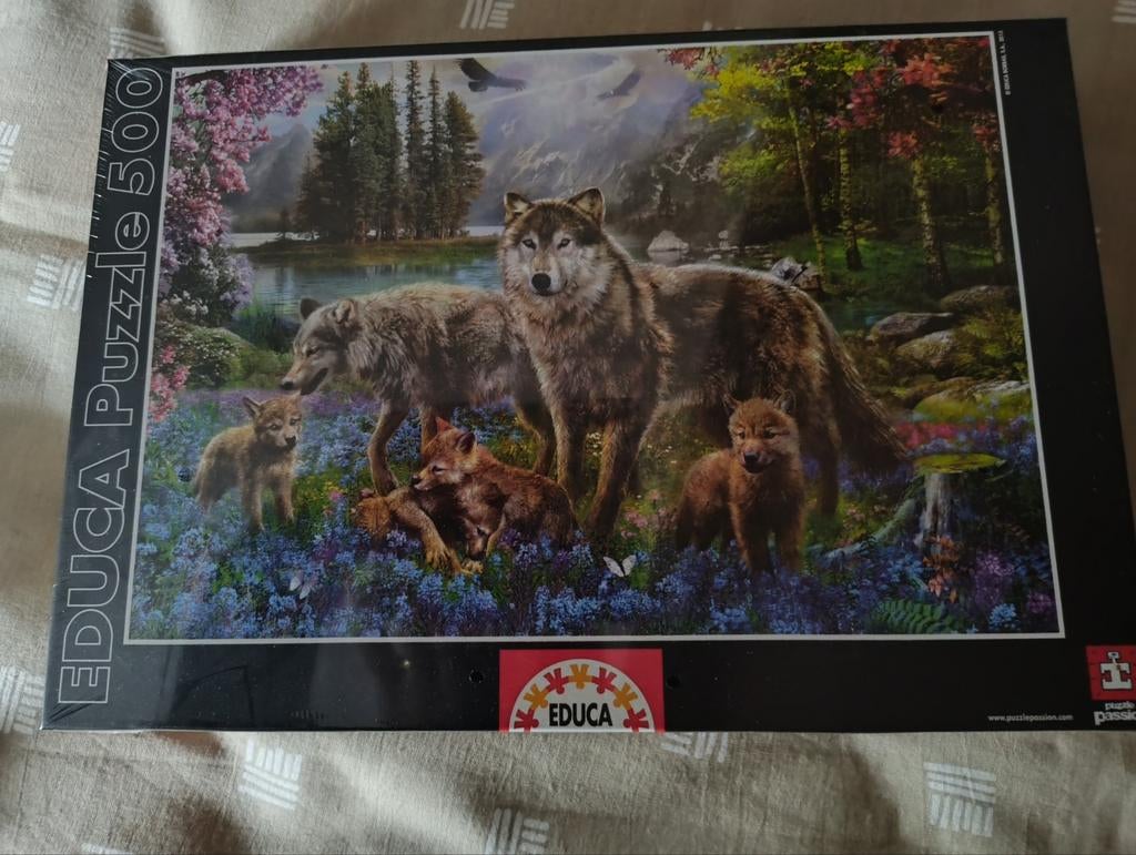 Puzzel wolven 500 stuks ongeopend, Hobby en Vrije tijd, Ophalen