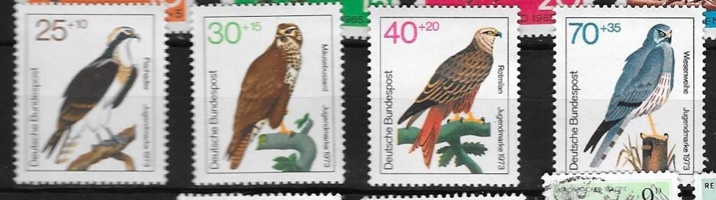 Timbres animaux oiseaux Allemagne b, Verzenden, Postfris