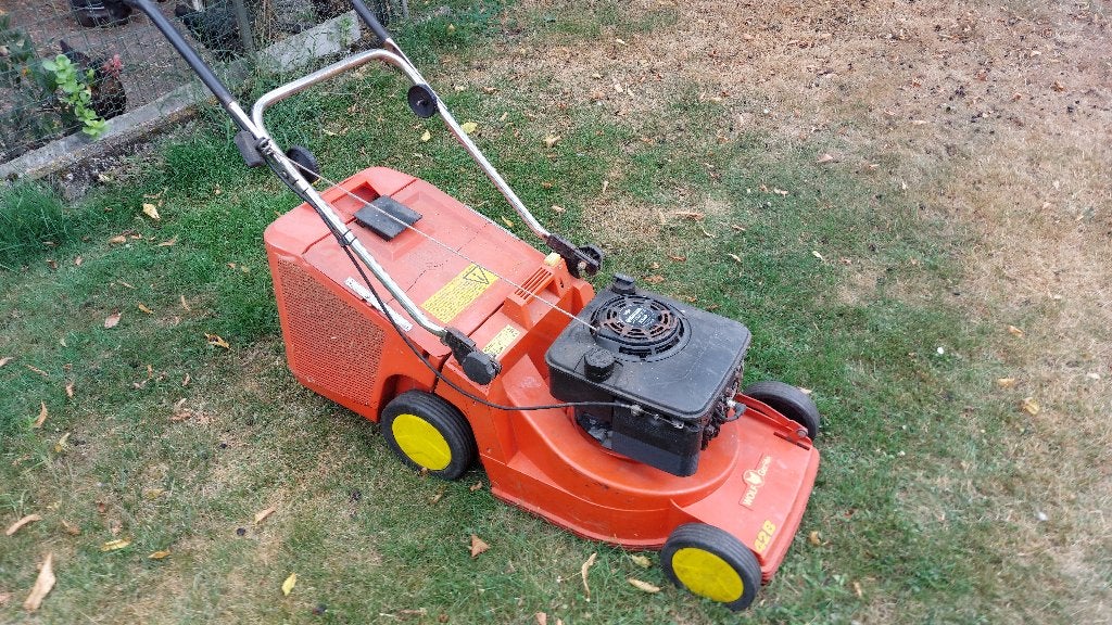 Wolf garten grasmaaier in goed werkende staat, Tondeuse rotative, 40 à 49 cm, Enlèvement, Bac de ramassage