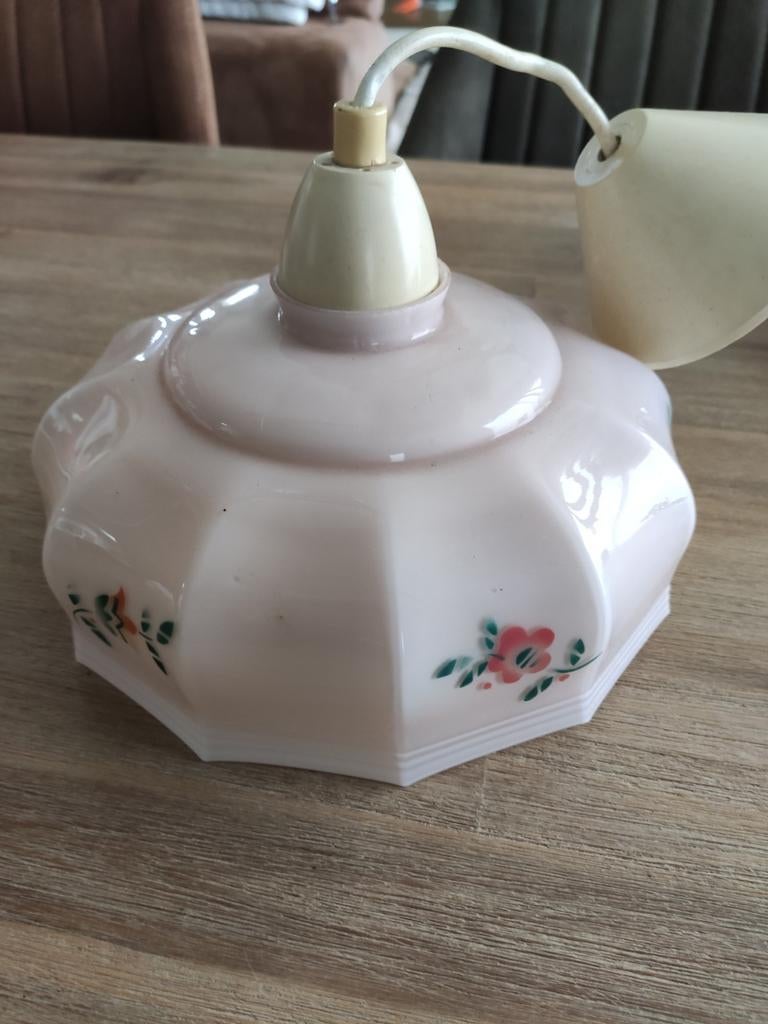 Art deco hanglamp roze, Ophalen