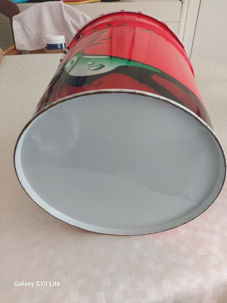 Coca Cola ronde prullenbak., Maison & Meubles, Accessoires pour la Maison | Poubelles, Métal, Envoi