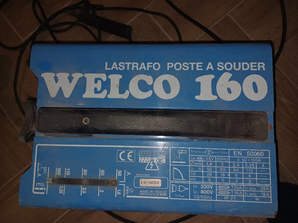 Welco 160 laspost, Bricolage & Construction, Enlèvement, Utilisé, 150 à 250 ampères, Électrodes