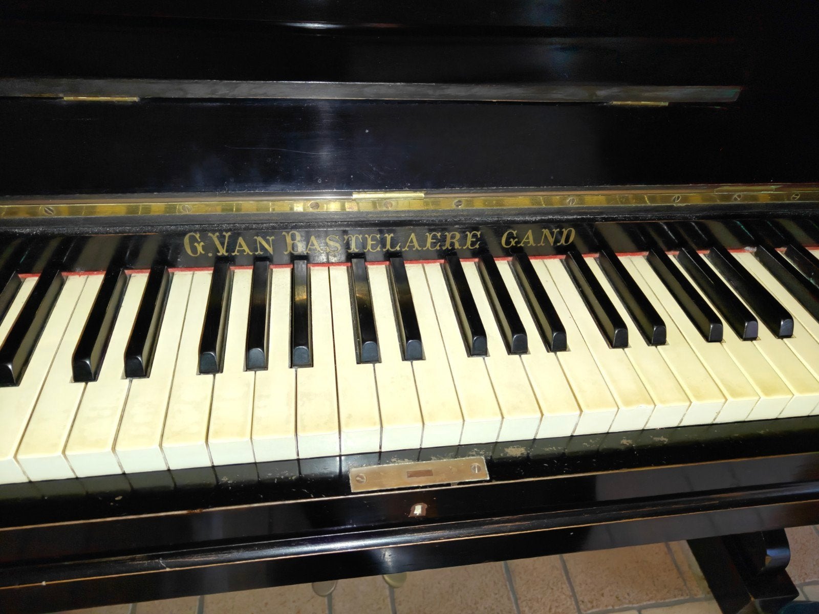 Piano G. Van Bastelaere Gand, Muziek en Instrumenten, Ophalen, Gebruikt, Zwart, Piano