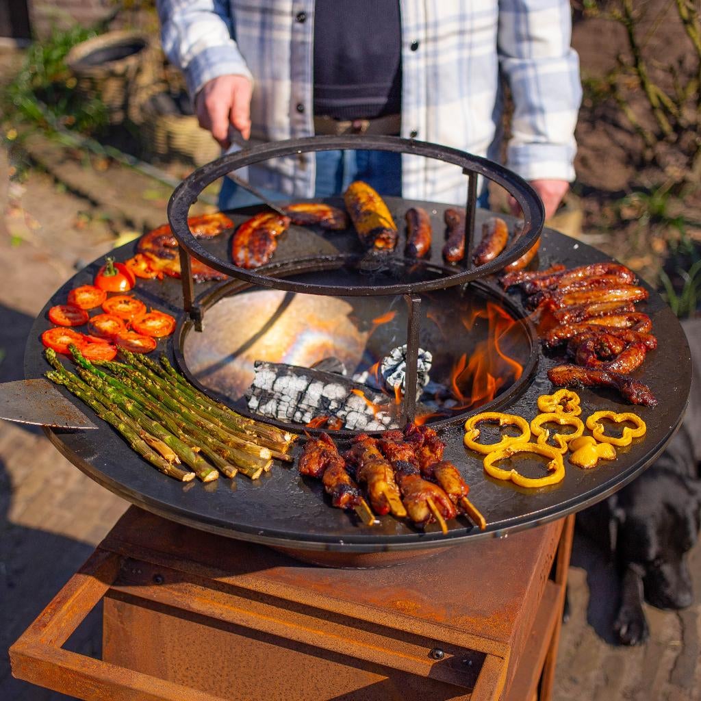 Plancha BBQ grill Maestro 70 Cortenstaal Nieuw buitenkeuken, Ophalen of Verzenden, Nieuw, RJ Royal Living, Met accessoires