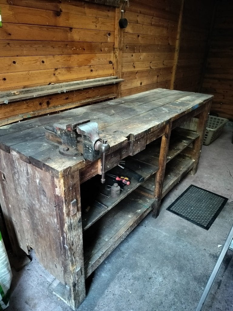 Oude werkbank, Ophalen, Gebruikt, Minder dan 70 cm, Bankschroef