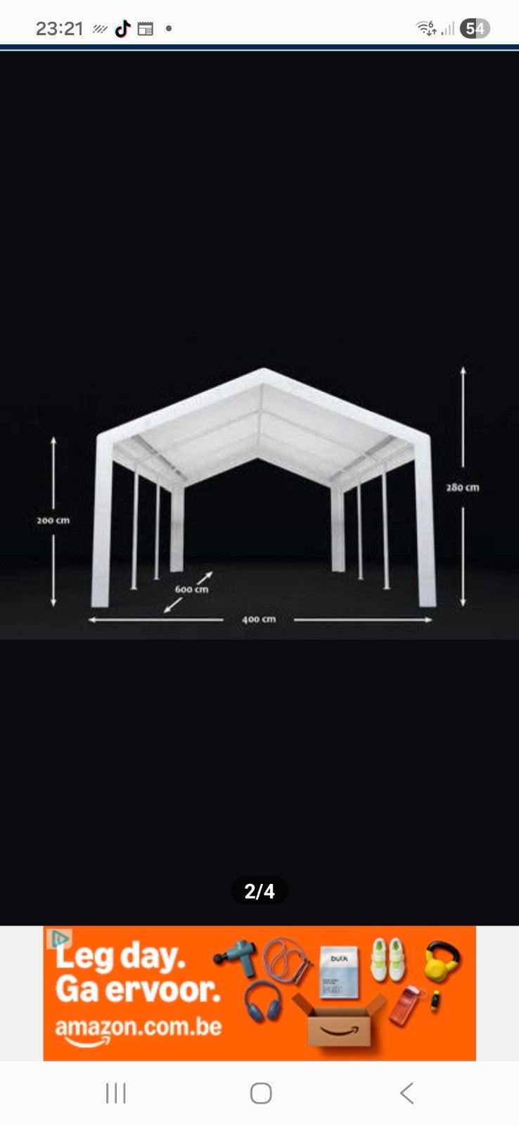 Partytent nog in nieuwe staat 1  gebruikt, Tuin en Terras, Partytenten, Ophalen of Verzenden, Partytent
