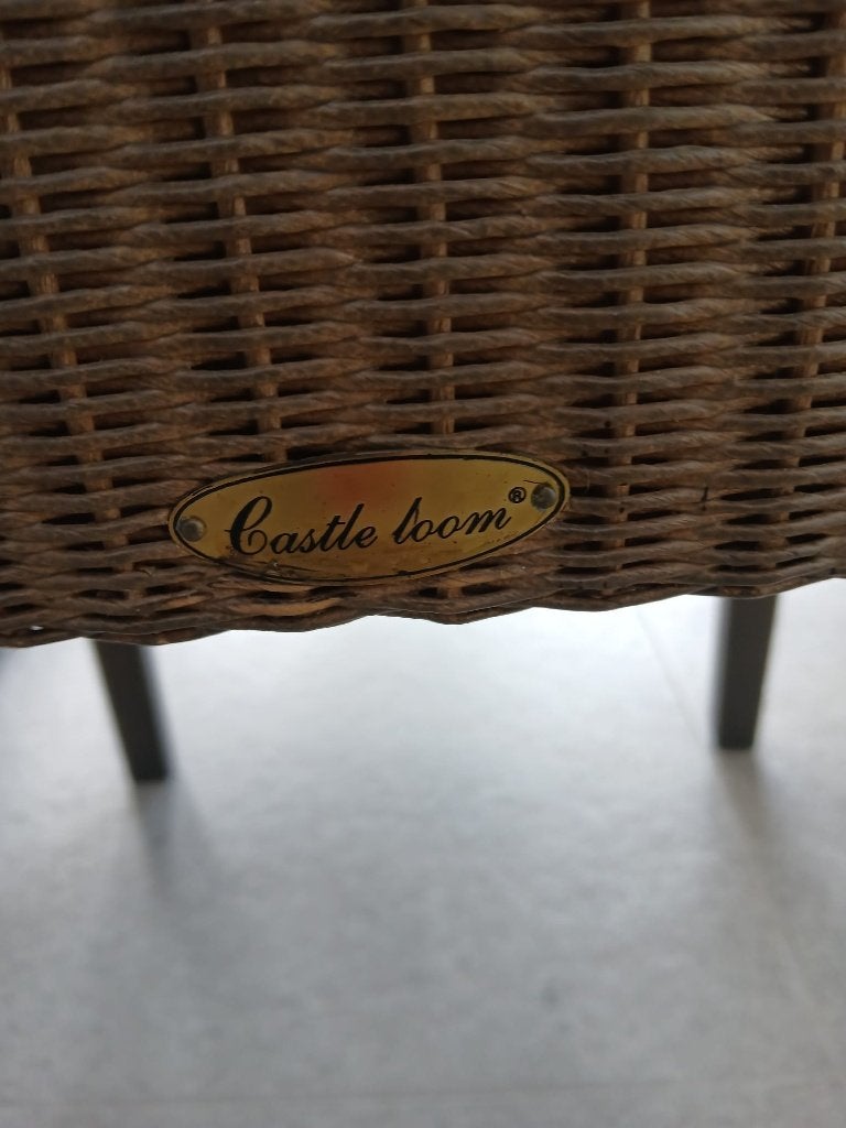 6 stoelen 'Castle loom', Huis en Inrichting, Ophalen, Bruin, Loom, Zo goed als nieuw