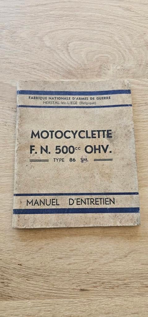 Originele werkplaatshandboek FN M86, Motos, Enlèvement
