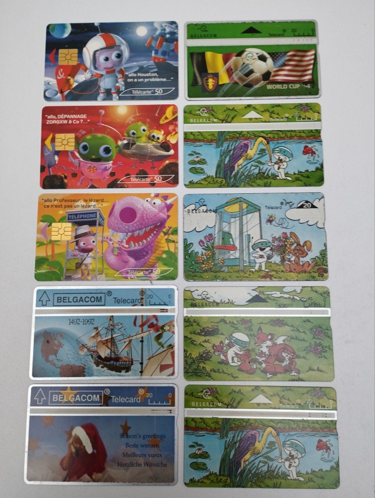 10 telefoon kaarten kleur verschillende kleuren, Collections, Cartes de téléphone, Enlèvement