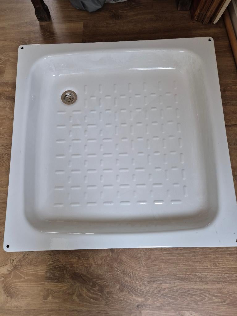 Douchebak plaatstaal 80 x 80 x 8 cm wit - nieuw, Doe-het-zelf en Bouw, Ophalen, Nieuw, Douche