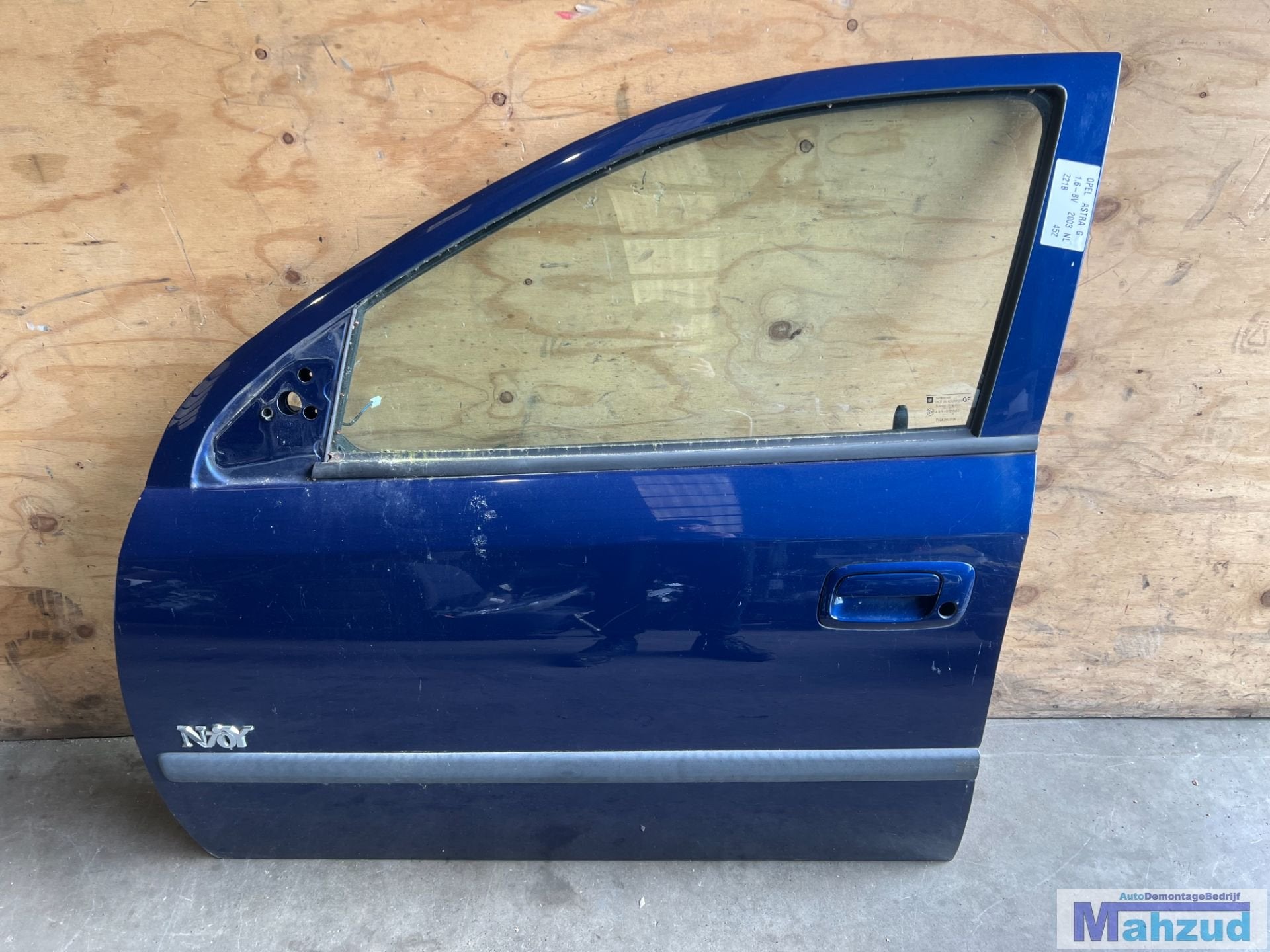 OPEL ASTRA G Blauw Z21B links voor deur portier 1997-2004, Auto-onderdelen, Gebruikt, Deur, Opel Automobile GmbH, Kontakt@opel-infoservice.de
