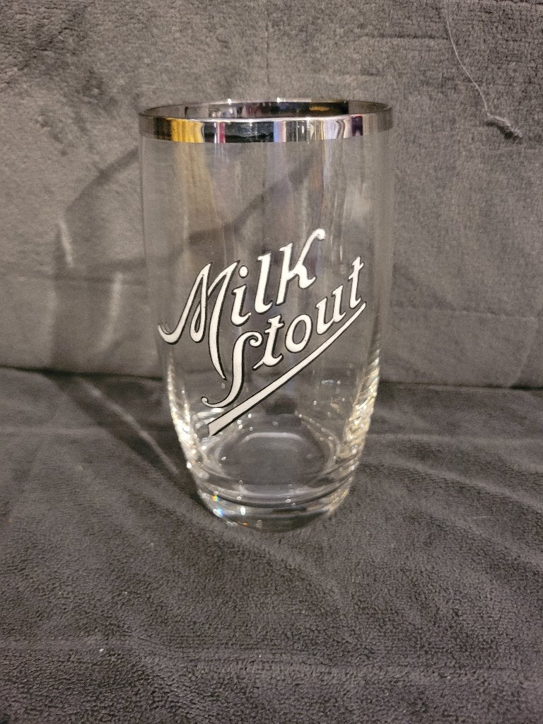 oud bierglas met melkstout, Verzamelen, Ophalen of Verzenden, Zo goed als nieuw, Glas of Glazen, Overige merken