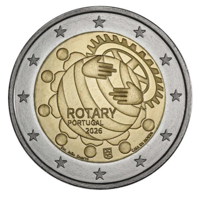 2 euro Portugal 2026 Rotary, Verzenden, Portugal, 2 euro