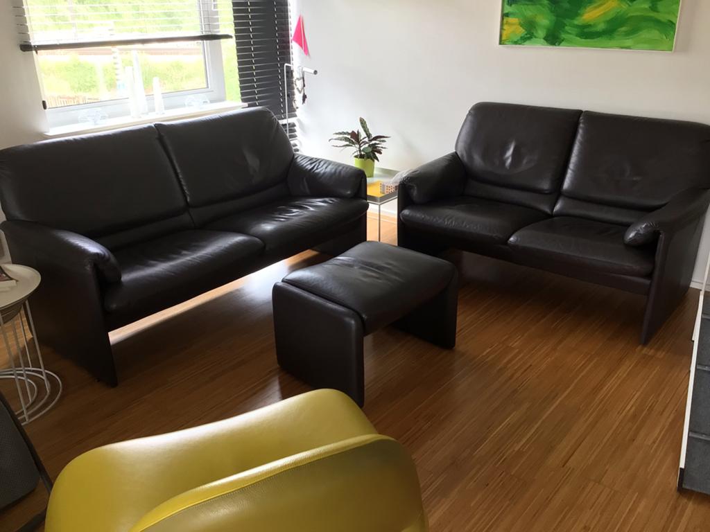 LEOLUX Bora Beta lederen salon 3 delig., Enlèvement, Comme neuf