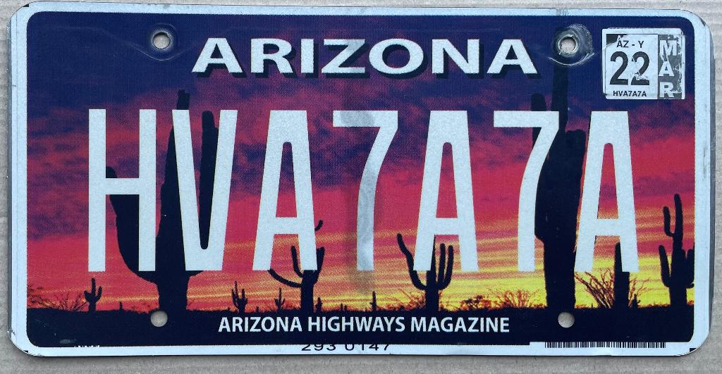 Nummerplaat ARIZONA USA SPECIAAL plaque immatriculation, Verzamelen, Ophalen of Verzenden, Zo goed als nieuw