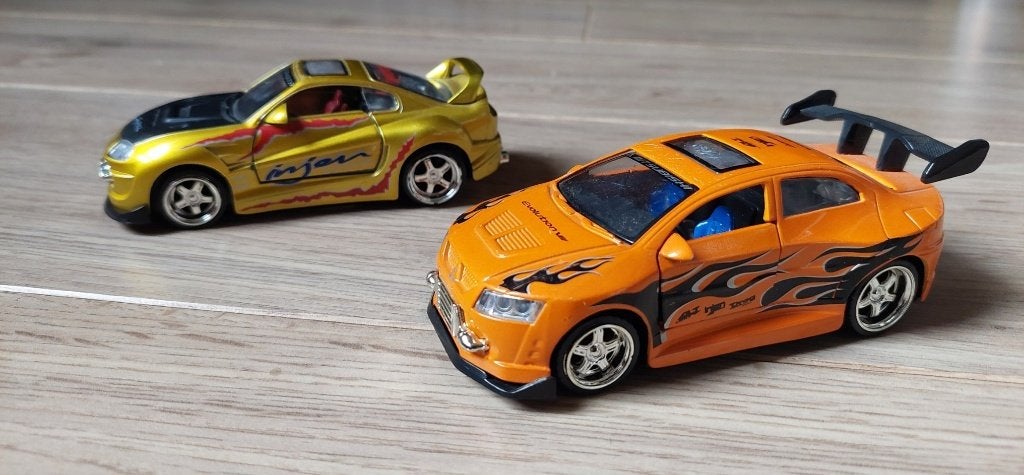 set van 2 rollback speelgoed auto's met geluid/lichteffect, Ophalen of Verzenden, Zo goed als nieuw