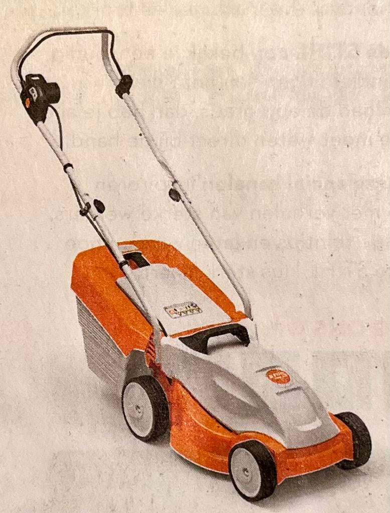 STIHL grasmaaier, Ophalen, Cirkelmaaier, Gebruikt, Elektrische grasmaaier