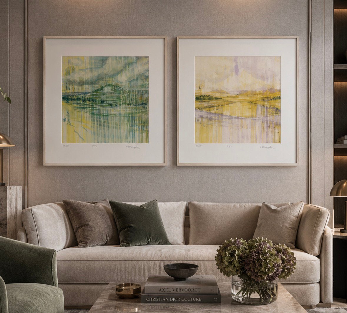 Twee litho’s van Klagsbrun Viviane gesigneerd en genummerd, Antiek en Kunst, Kunst | Schilderijen | Abstract, Ophalen of Verzenden