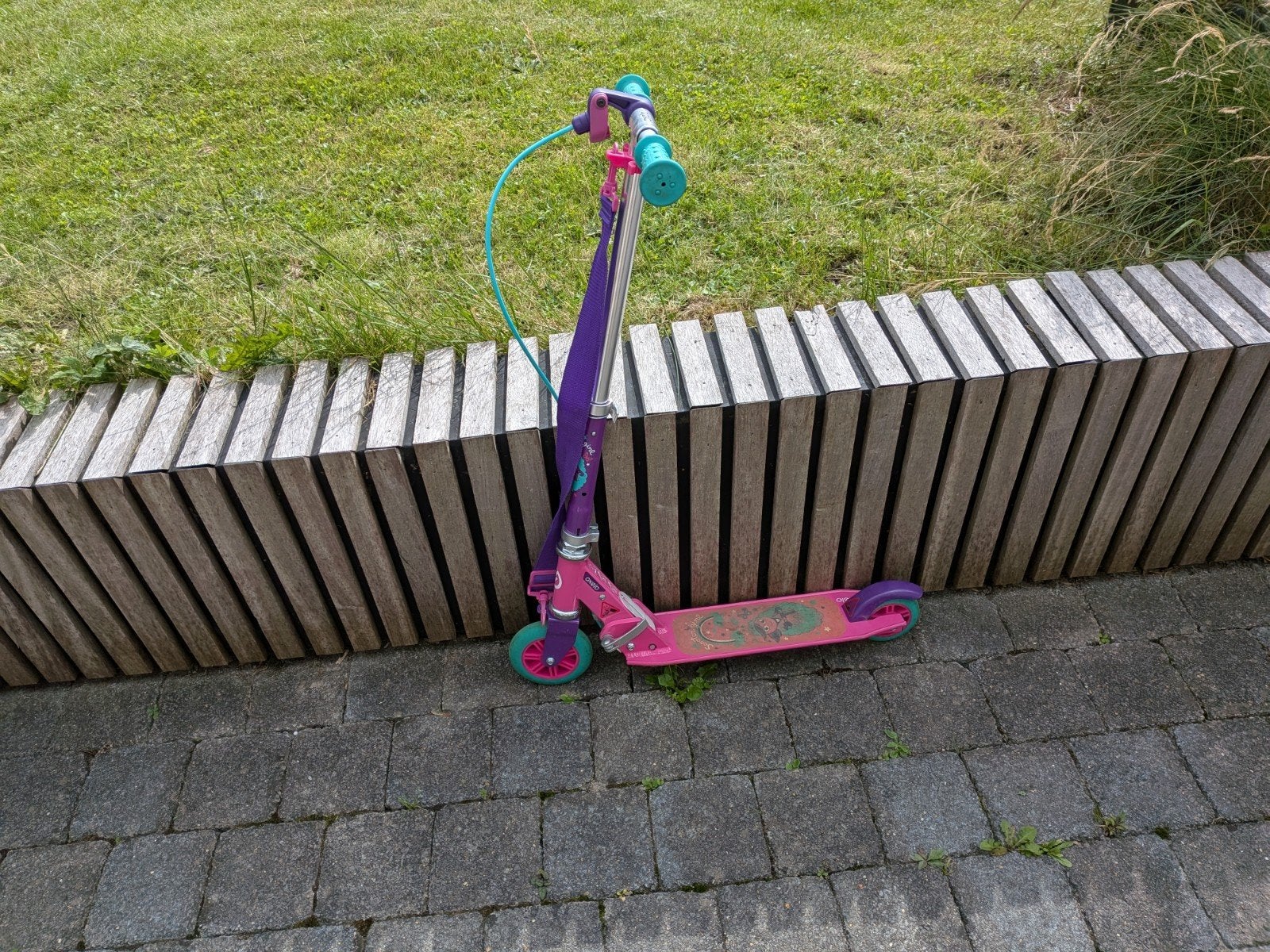 Trottinette enfant Oxelo - Rose/Violette avec sangle & frein, Utilisé, Step simple, Oxelo Decathlon