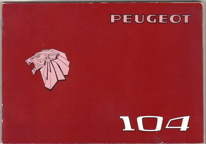 Manuel d'utilisation de la Peugeot 104, 7/1976, Envoi