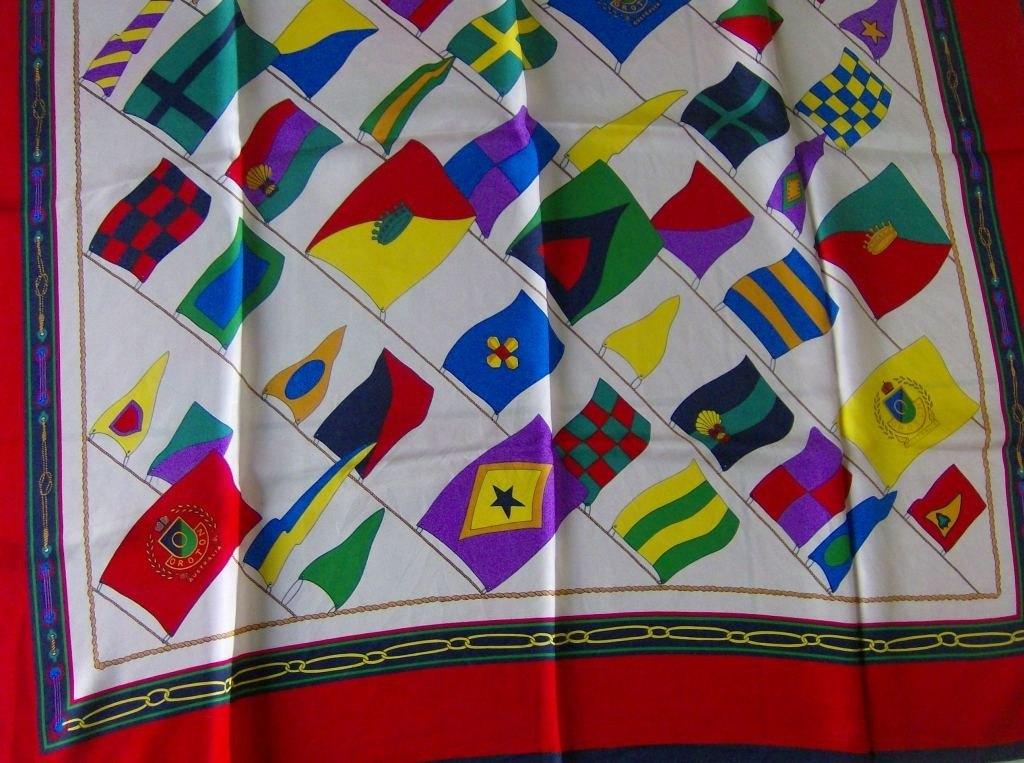 Zijden sjaal OROTON - 90 cm x 90 cm, Ophalen of Verzenden, Sjaal