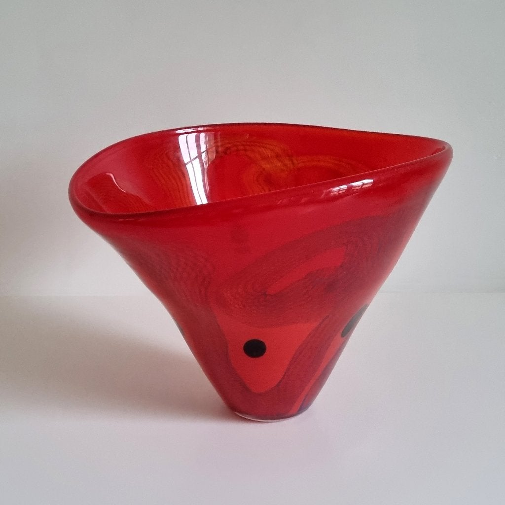handgemaakte glazen vaas, Ophalen, Handgemaakt, 25 cm, Nieuw