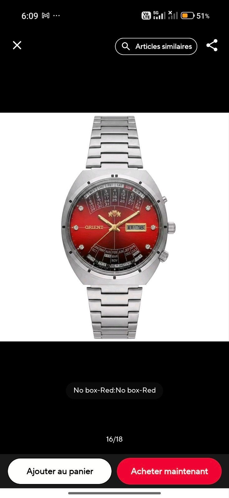 montre orient, Bijoux, Sacs & Beauté, Enlèvement ou Envoi, Acier, Acier, Seiko