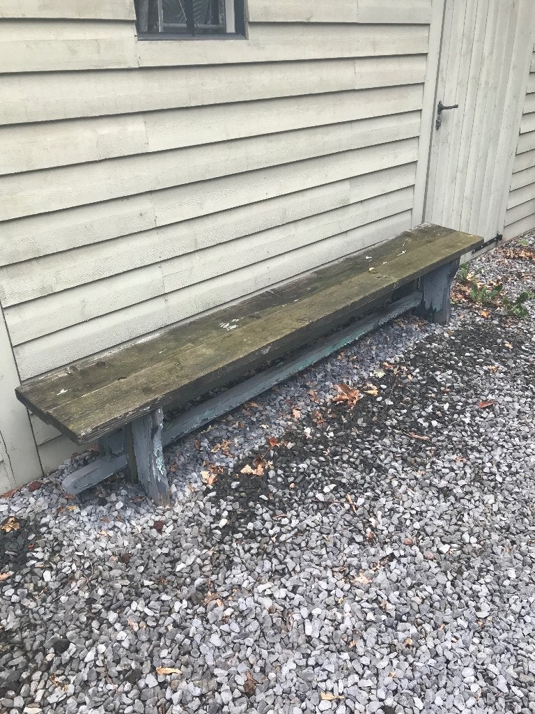 3 vieux bancs de jardin, Enlèvement, Utilisé, Bois