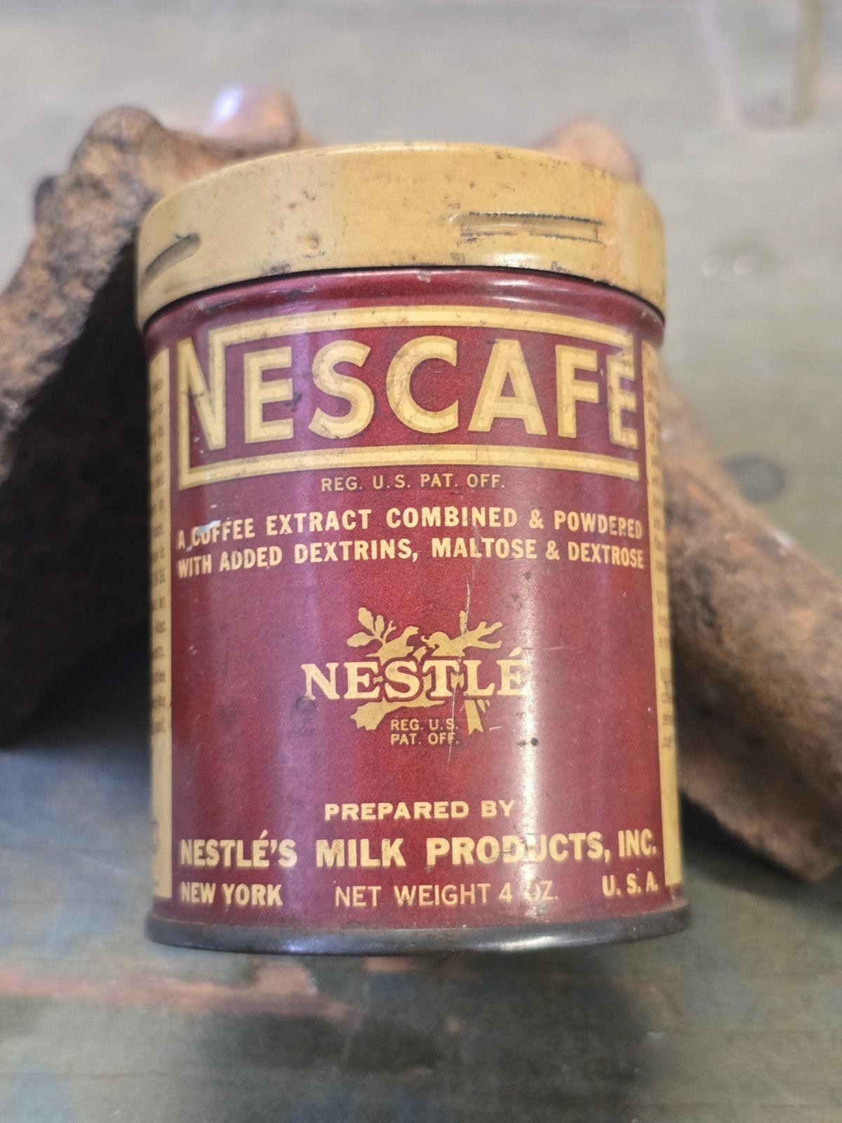 Boîte à café Nescafé américaine de la Seconde Guerre mondial, Enlèvement ou Envoi