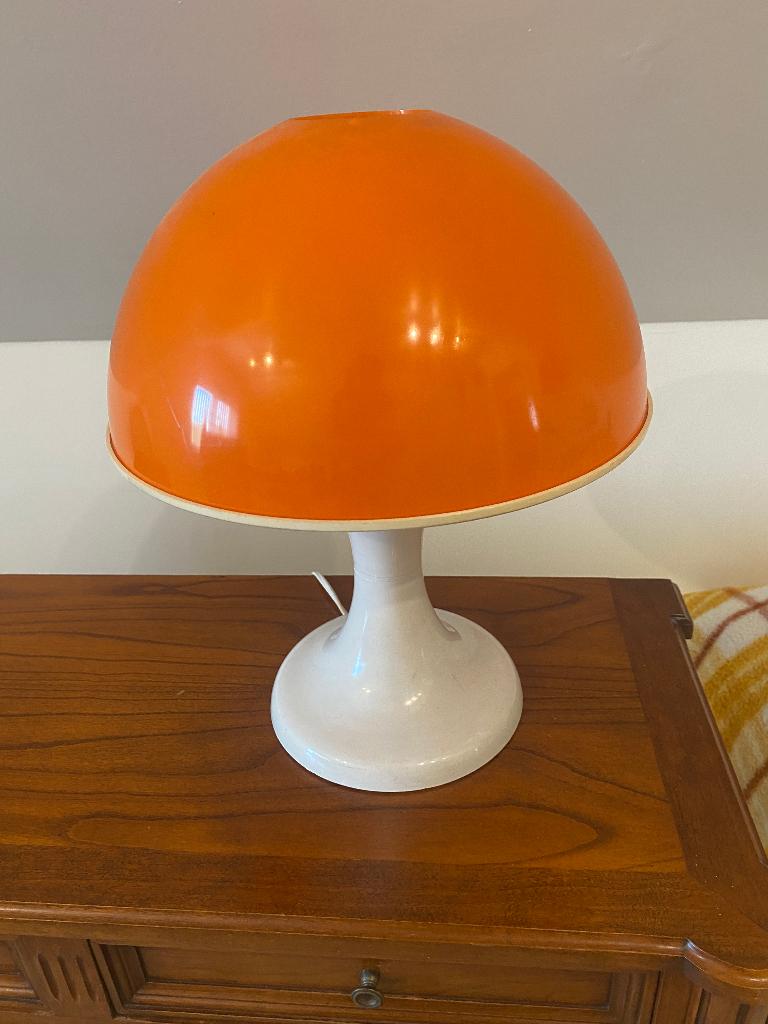 Vintage / Retro tafellamp - Space-age - Paddestoellamp, Ophalen, Kunststof, Gebruikt, Minder dan 50 cm