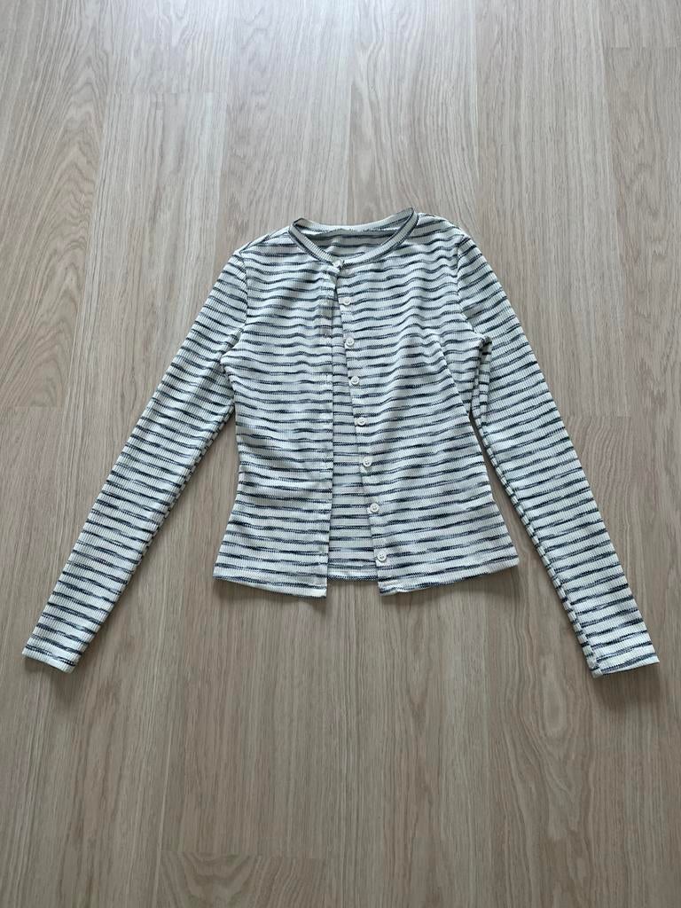 Gilet blauw-wit gestreept XS, Ophalen, Zo goed als nieuw