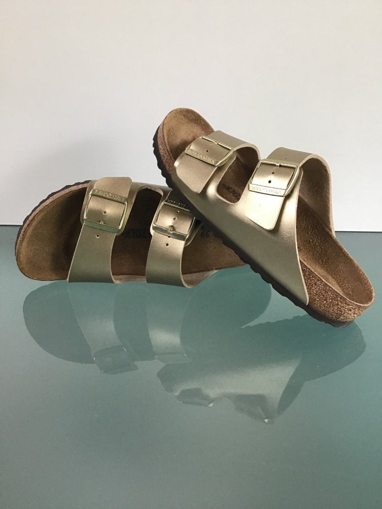 Birkenstock 39 | Arizona goud Nieuw | Gratis verzenden, Kleding | Dames, Schoenen, Nieuw, Slippers, Overige kleuren, Verzenden