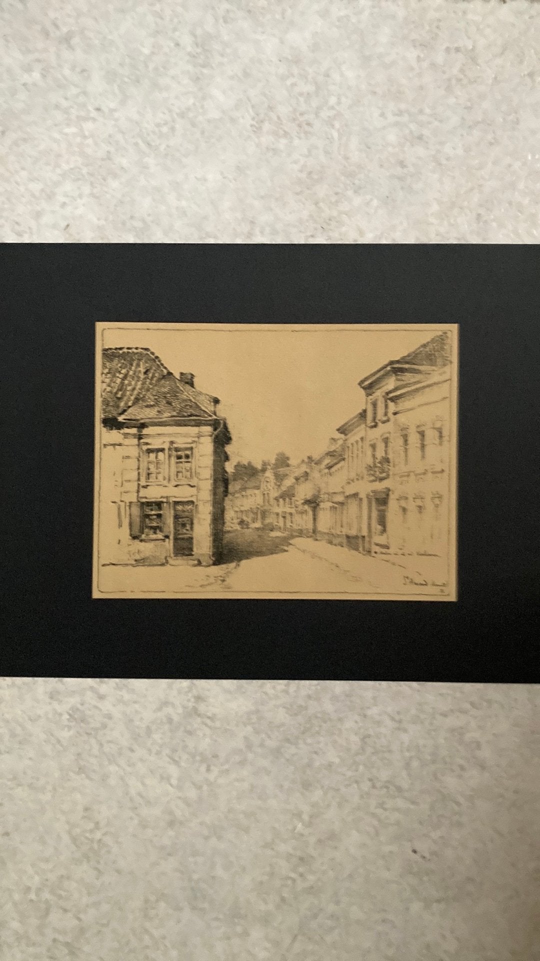 Lithographie originale de Louis Titz, Antiquités & Art, Enlèvement ou Envoi, Lithographie, Signé