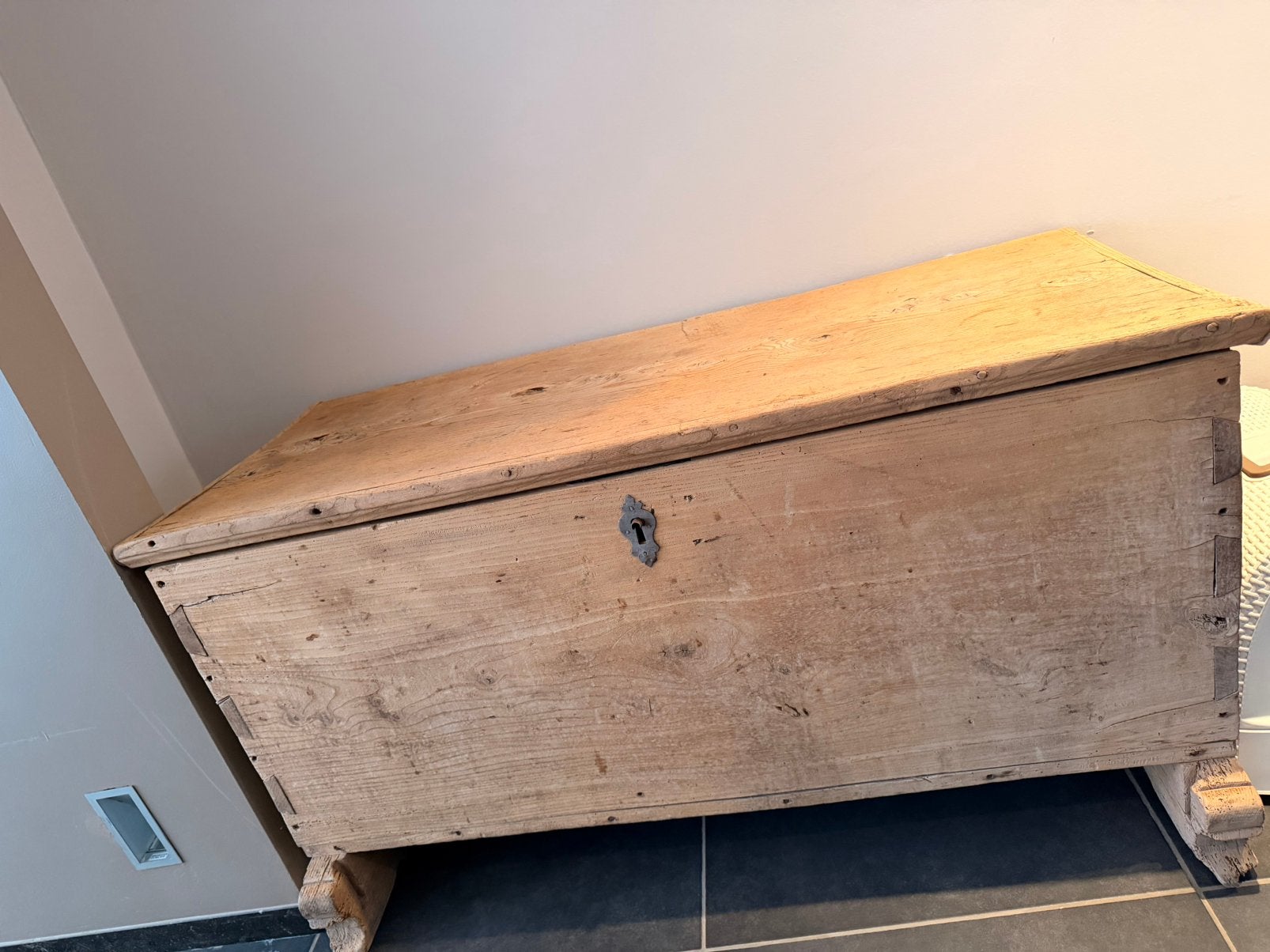 Opbergkoffer, gewezen graanbak, Ophalen, Gebruikt, 100 tot 150 cm, 50 tot 75 cm