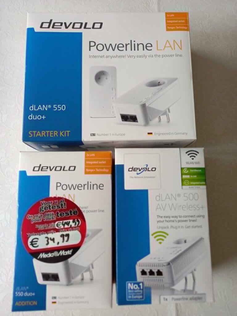 4 bornes CPL & WiFi Devolo Powerline LAN, Computers en Software, Accesspoints, Zo goed als nieuw, Ophalen of Verzenden