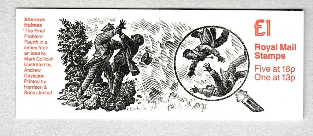 Carnet GB 1987 SG FH8 Sherlock Holmes - N 4 **, Envoi, Non oblitéré