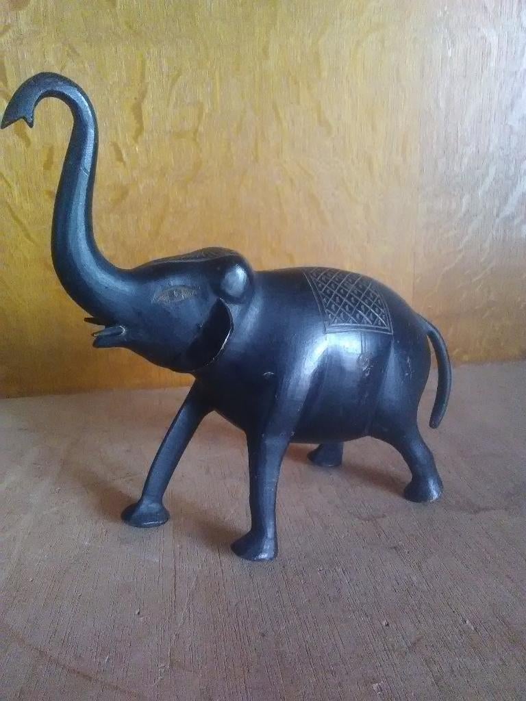 Ancien éléphant en bronze 'thai, Antiquités & Art, Enlèvement ou Envoi, Bronze
