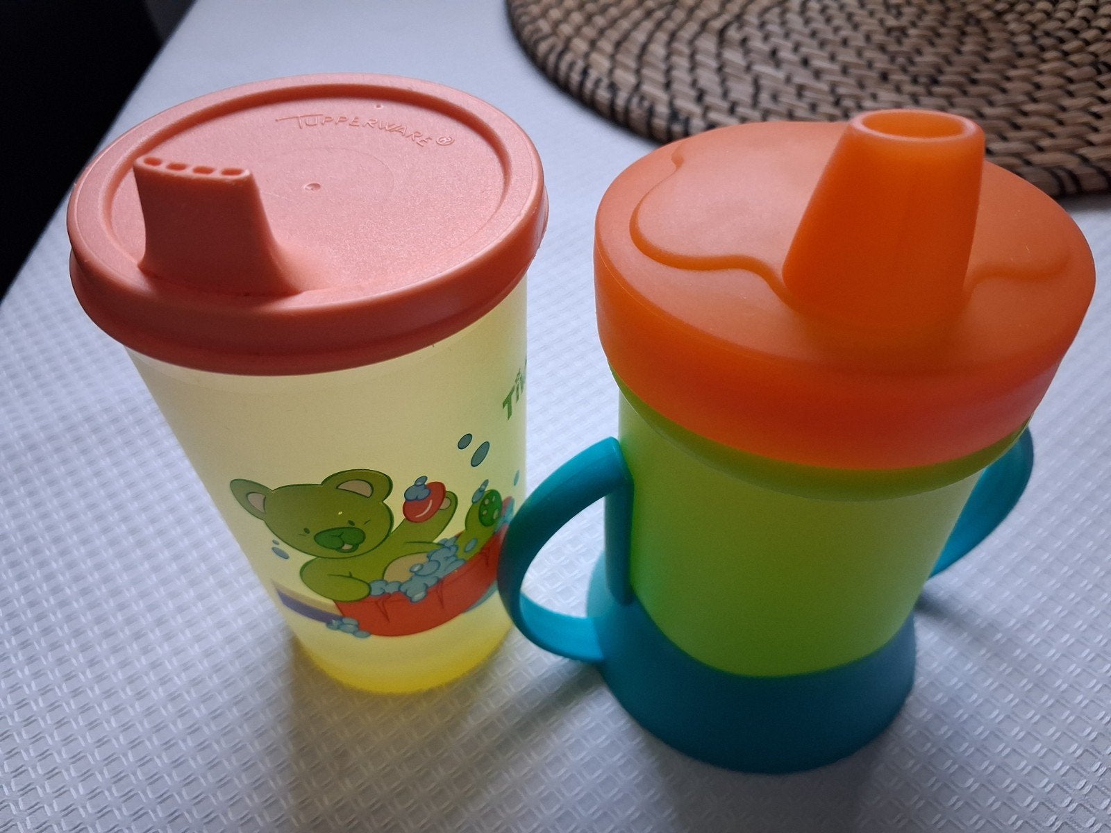 baby tuitbekers tupperware, Huis en Inrichting, Ophalen, Zo goed als nieuw, Oranje, Drinkfles