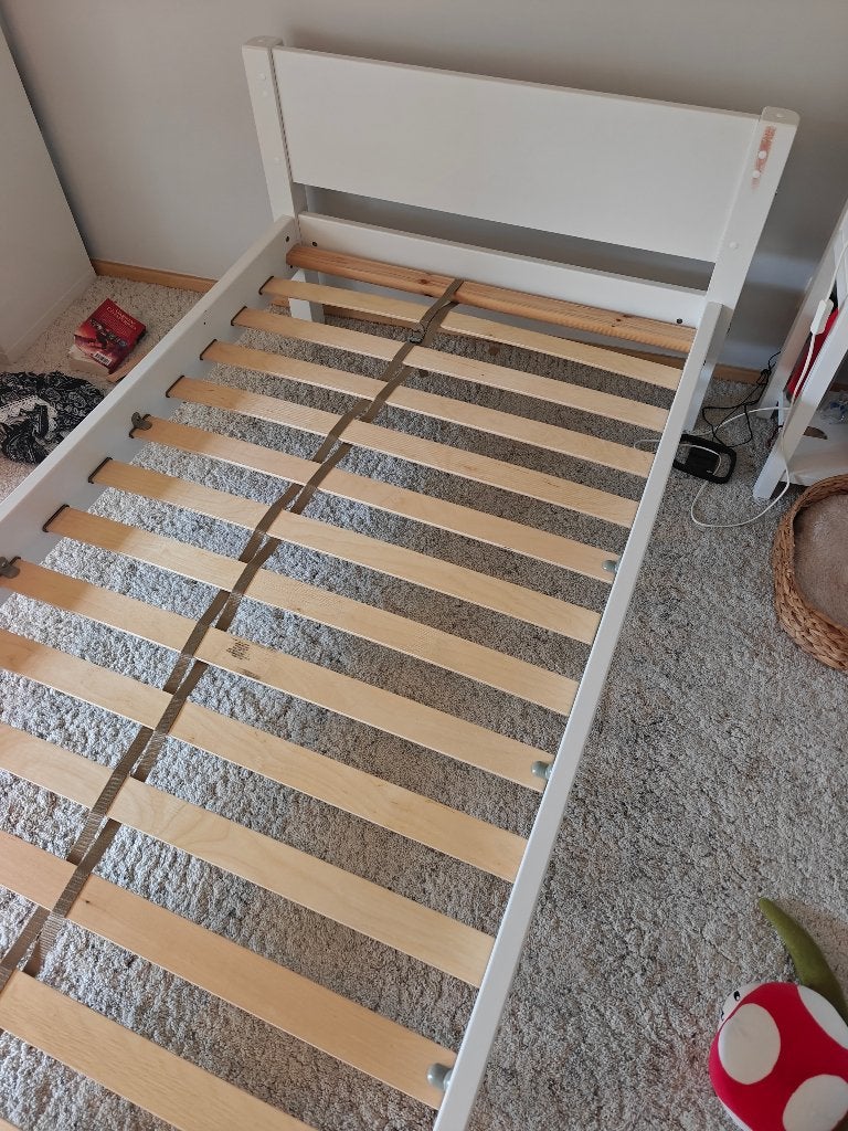 FLEXA eenpersoonsbed, Ophalen, 90 cm, Eenpersoons, Wit