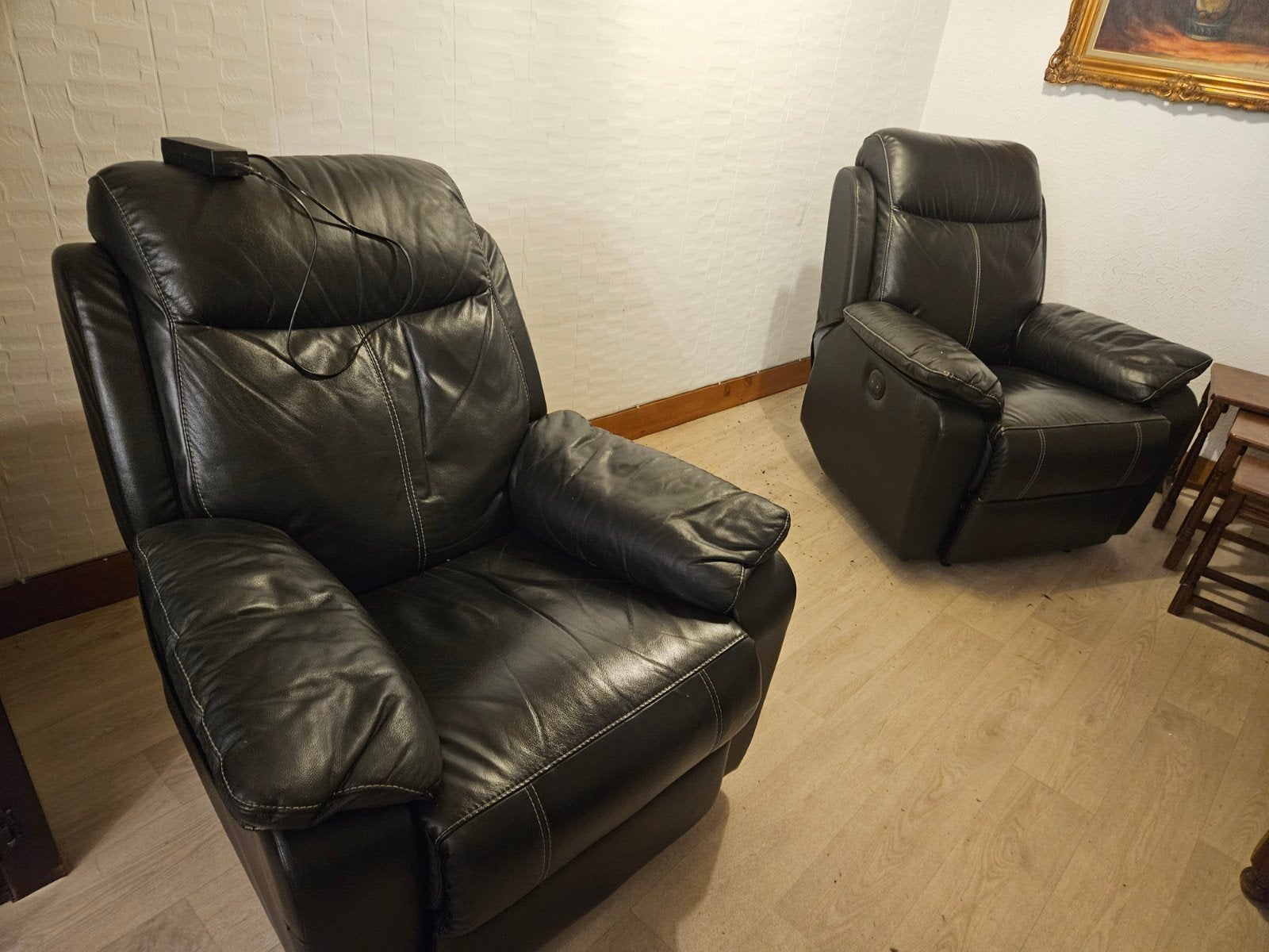 elektrische relax zetels, Huis en Inrichting, Ophalen, Zo goed als nieuw, Leer, 50 tot 75 cm