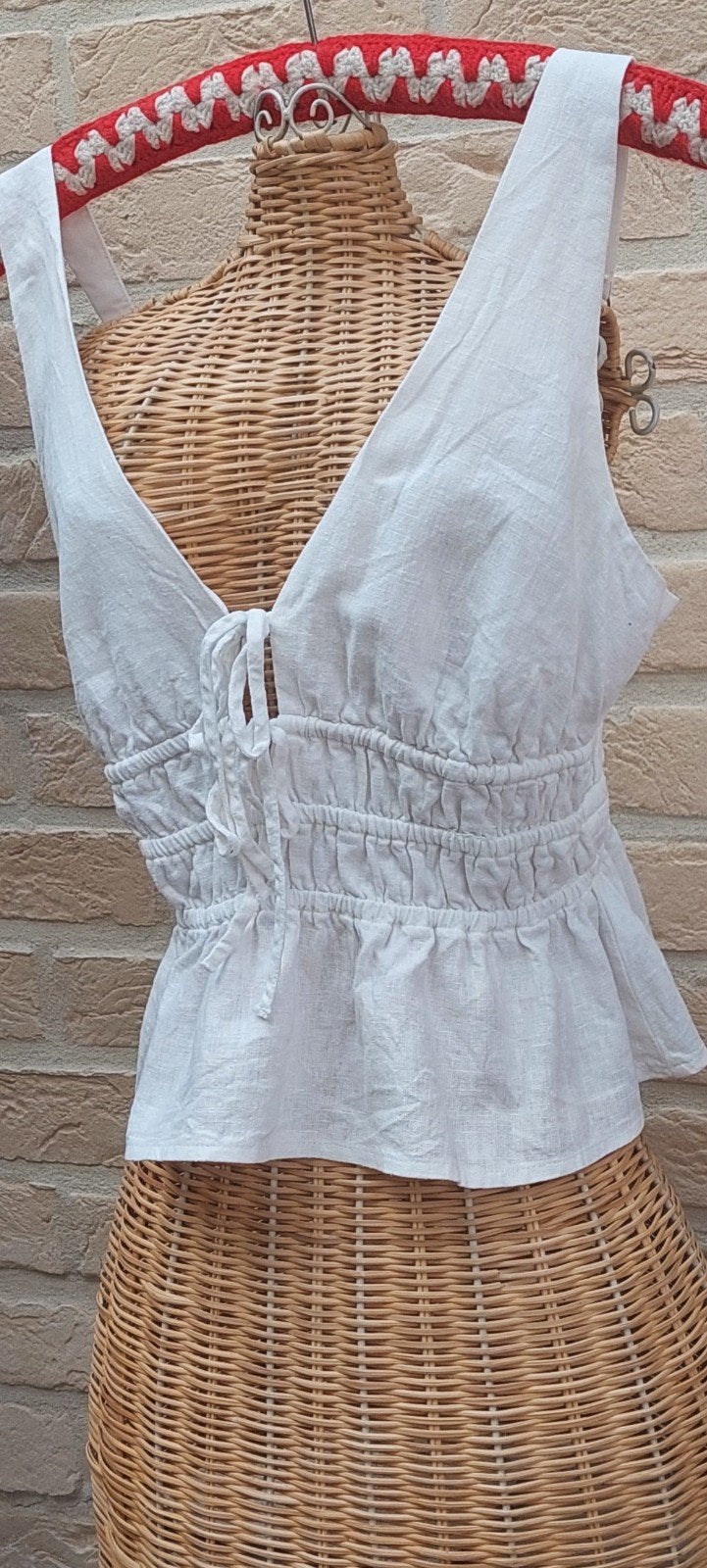 topje maat s hollister, Kleding | Dames, Topjes, Wit, Ophalen of Verzenden, Zo goed als nieuw, Hollister