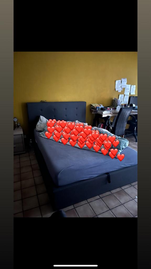 Bed 140x200cm, Huis en Inrichting, Slaapkamer | Boxsprings, Ophalen, Gebruikt, 140 cm, Twijfelaar