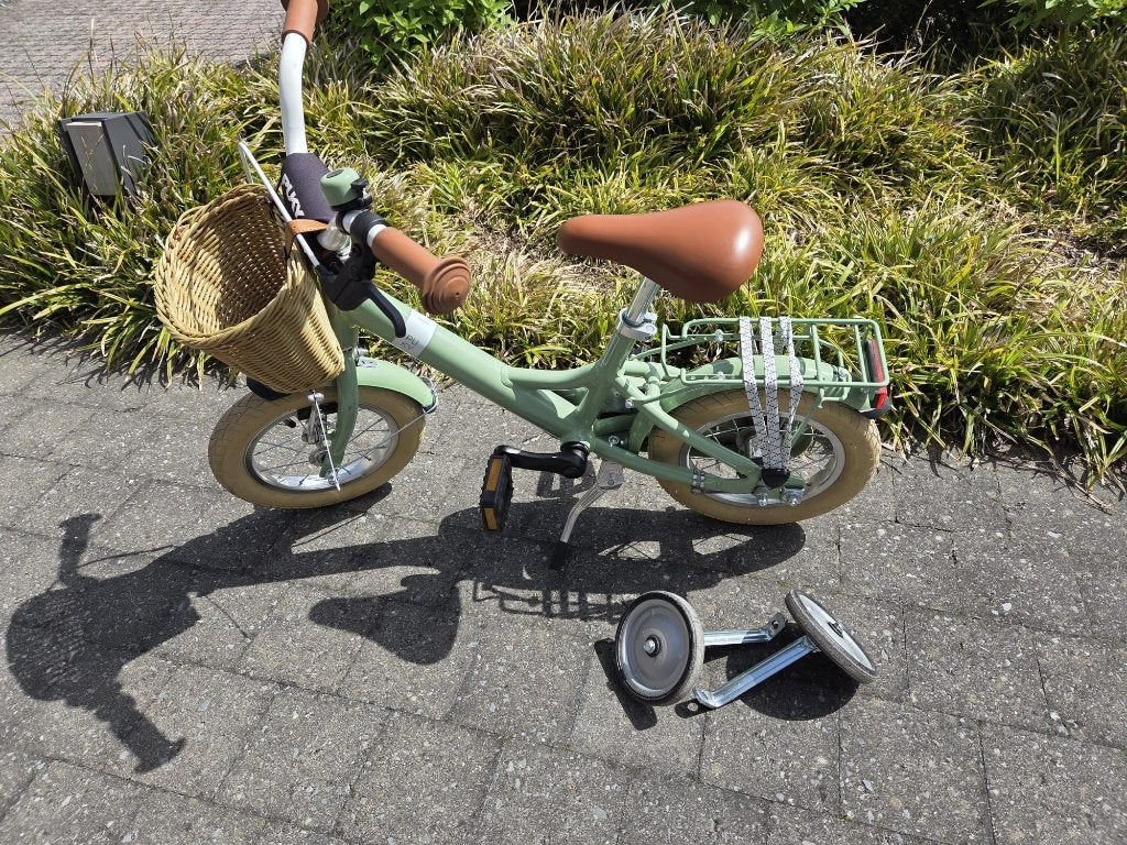 Puky retro fiets 12 inch, Ophalen, Terugtraprem, Zijwieltjes, Puky