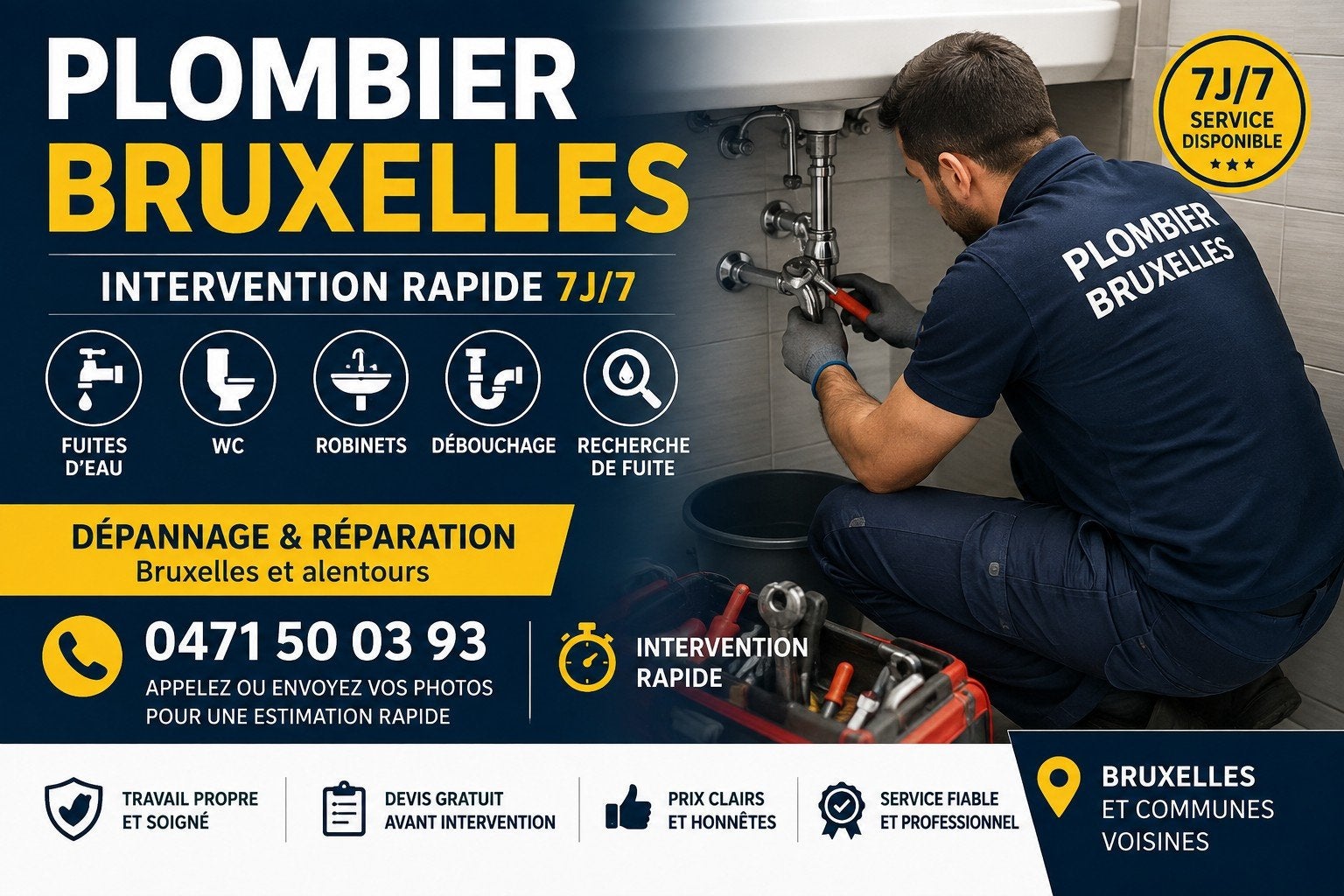 PLOMBIER À BRUXELLES – DÉPANNAGE RAPIDE 7J/7, Installation