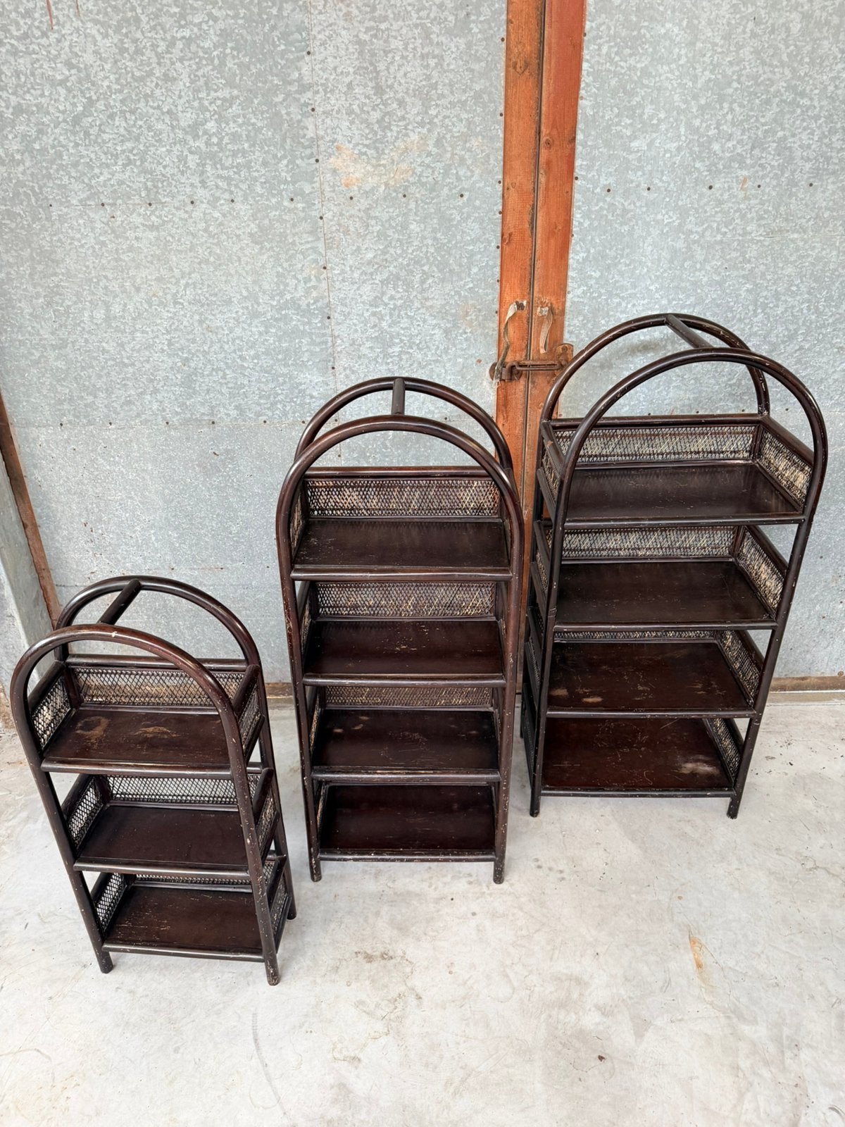 Set van 3 rotan rekken, Huis en Inrichting, Ophalen, Gebruikt, X, X