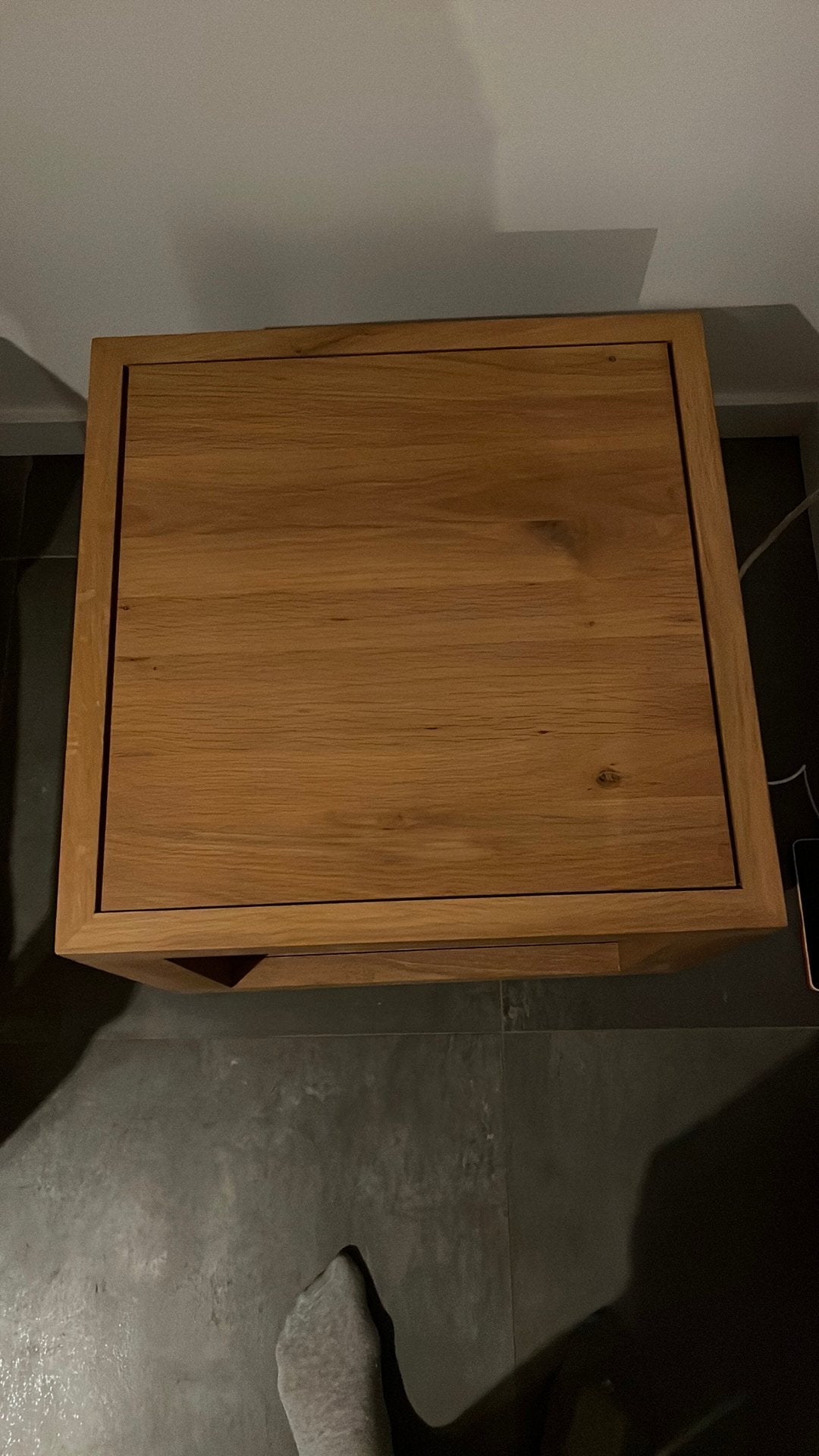 Ethnicraft cube open side table en chene massif, Enlèvement, Chêne