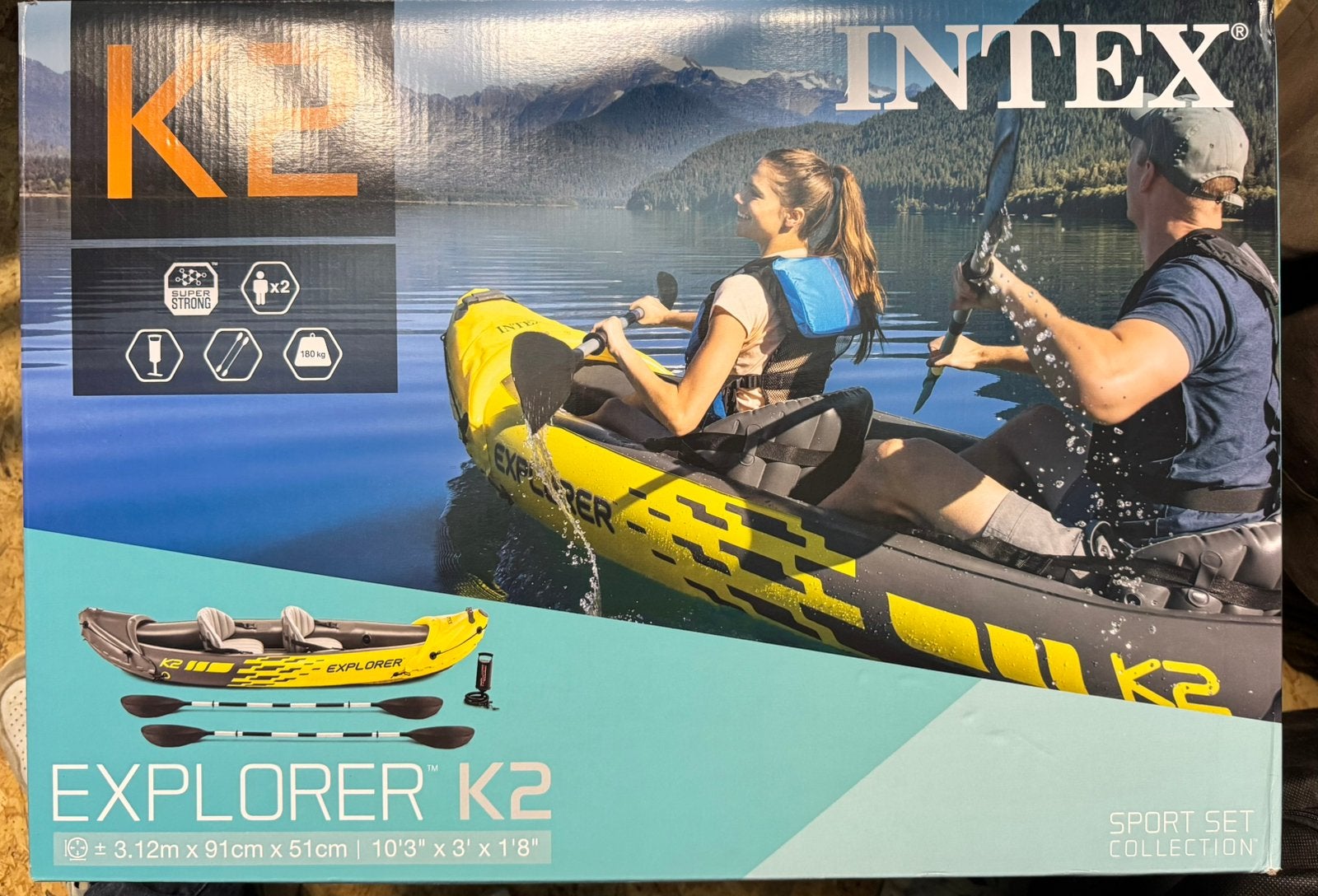 Kayak gonflable Intex Explorer K2 : jamais utilisé, Watersport en Boten, Kano's, Zo goed als nieuw, Kajak, Opblaasbaar, Ophalen