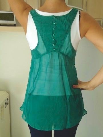 Groen topje, Kleding | Dames, Topjes, Ophalen of Verzenden, Gedragen, Maat 36 (S), Groen